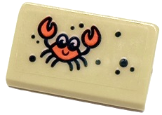 Lego Slope 30 1 x 2 x 2/3 with Coral Crab and Black Dots Pattern (Sticker) - Set 41412