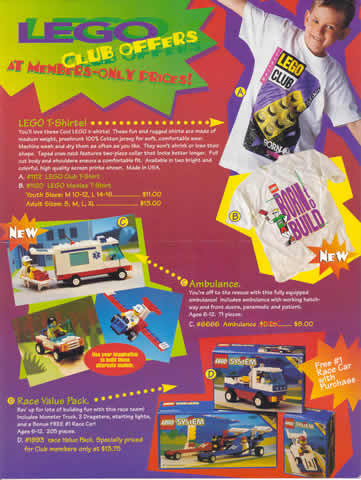 Lego 1994 Insert - Member Special Offers Builders Club