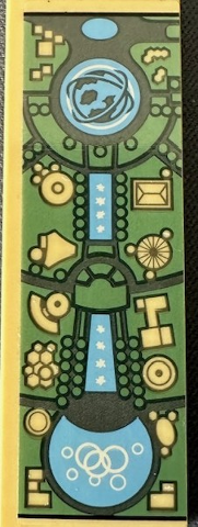 Lego Tile 2 x 6 with Iron Man Stark Expo Map Pattern Model Center (Sticker) - Set 76216