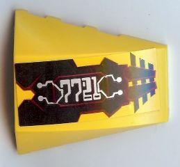 Lego Wedge 4 x 4 Triple Curved No Studs with Silver '7721' and Circuitry Pattern (Sticker) - Set 7721