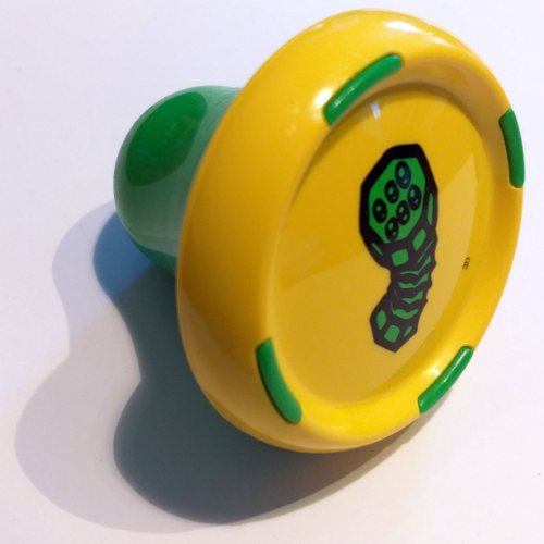 Lego Music Builder Sound Plug with Bright Green Base and Bright Green Accordion Print / Yellow