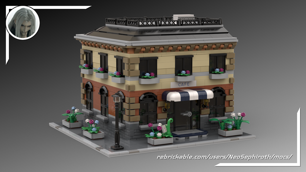 Lego Café Extention for my Modular German Train Station
