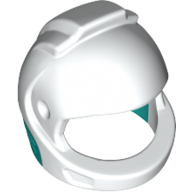 Lego Helmet Space, Dark Turquoise Neck Pattern