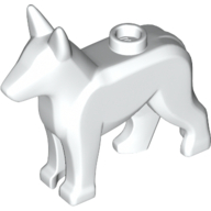 Lego Animal, Dog, Alsatian / German Shepherd (Police Dog) [Plain] / White