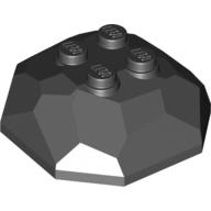 Lego Rock Boulder, Top / Black