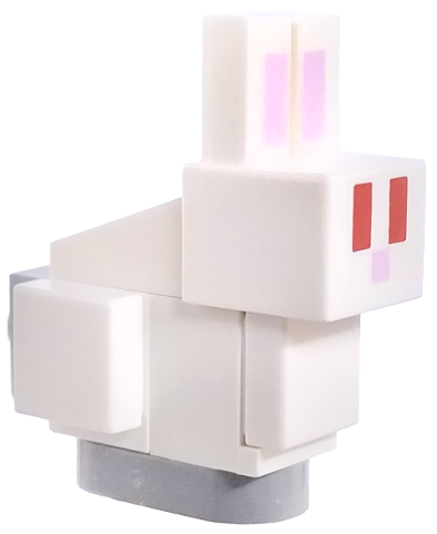 Lego Minecraft Bunny / Rabbit, Albino - Brick Built