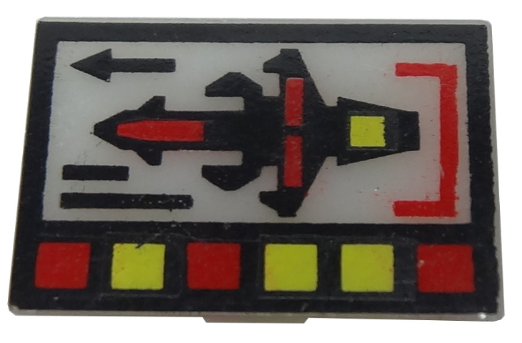 Lego Electric, Light Slope 45 2 x 2 Clip-On Plate with Computer Console Pattern / Trans-Clear
