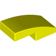 Lego Slope Curved 2 x 1 No Studs [1/2 Bow] / Vibrant Yellow