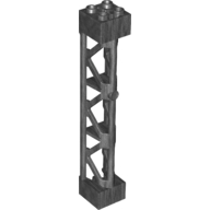 Lego Support 2 x 2 x 10 Girder Triangular Vertical - Type 4 - 3 Posts, 3 Sections / Pearl Titanium