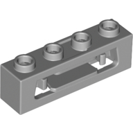 Lego Launcher, Brick Special 1 x 4 with Inside Clips (Disk Shooter) / Light Bluish Gray
