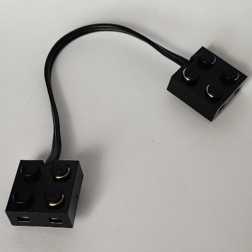 Lego Wire with Brick 2 x 2 x 2/3 Pair, 11L / Black