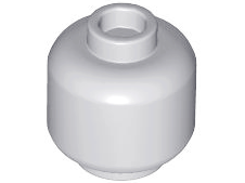 Lego Minifigure, Head (Plain) / Light Bluish Gray