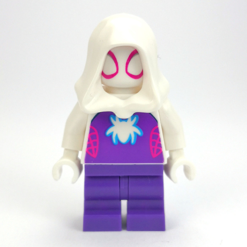 Lego Ghost-Spider / Spider-Gwen, Medium Legs, White Spider Print
