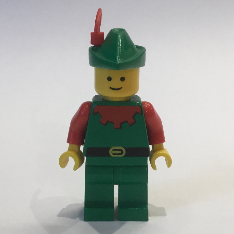 Lego Forestman (Forestmen) - Red, Green Hat, Red Plume