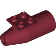 Lego Engine Smooth Large [2 x 2 Thin Top Plate] / Dark Red