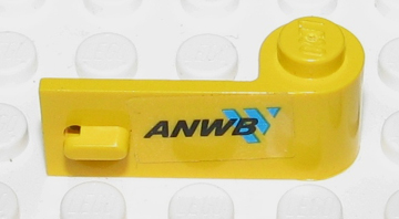 Lego Door 1 x 3 x 1 Right with 'ANWB' and Blue Logo Pattern (Sticker) - Set 2140