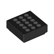 Lego Tile 1 x 1 with 15 Silver Dots Print