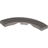 Lego Tile 4 x 4 Curved, Macaroni / Metallic Silver