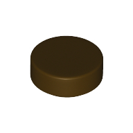 Lego Tile Round 1 x 1 / Dark Brown