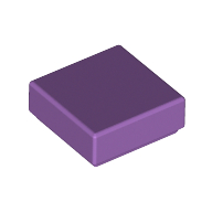 Lego Tile 1 x 1 with Groove / Medium Lavender