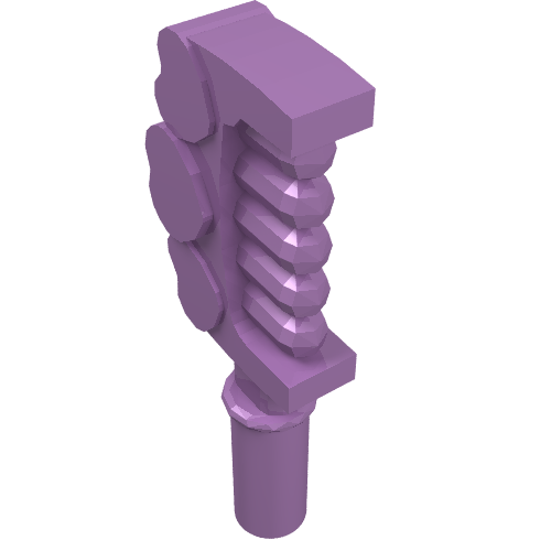Lego Equipment Comb with Handle and 3 Hearts [Hair Accessory] / Medium Lavender