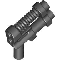 Lego Weapon Gun / Pistol Two Barrel, 10 Ribs / Black