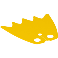 Lego Neckwear Cape, Scalloped 5 Points [Shiny Satin Fabric] / Yellow