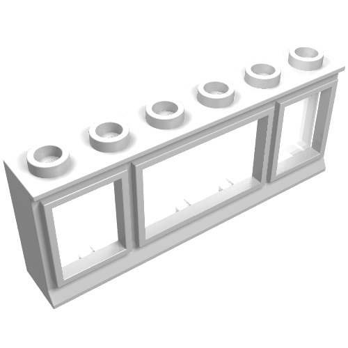 Lego Window 1 x 6 x 2 / White