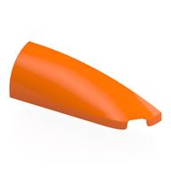 Lego Brick Round, Curved Double 1 x 4 with Stud Notch Right / Orange