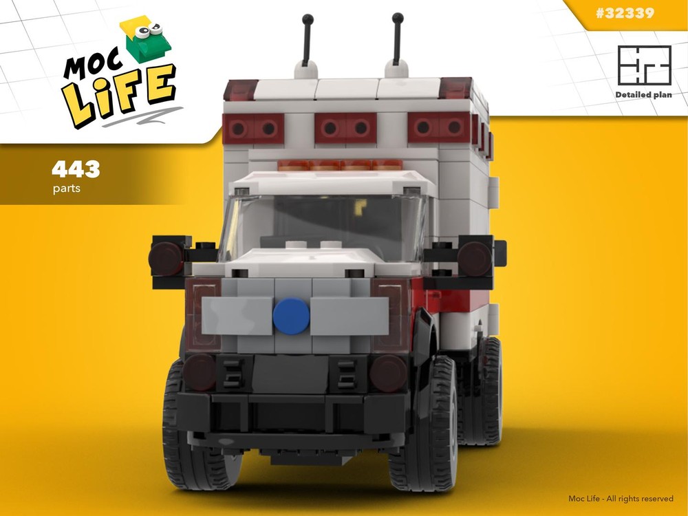 Lego Ford F-450 regular cab dually Somers Ambulance