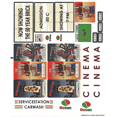 Lego Sticker Sheet for Set 10184-1