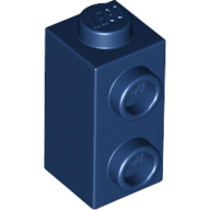 Lego Brick Special 1 x 1 x 1 2/3 with Studs on 1 Side / Dark Blue