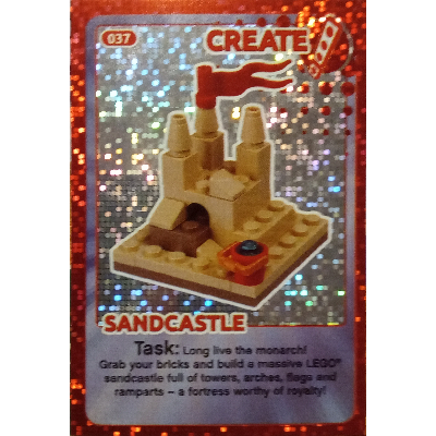 Lego Trading Card, Create the World - Sandcastle (foil)