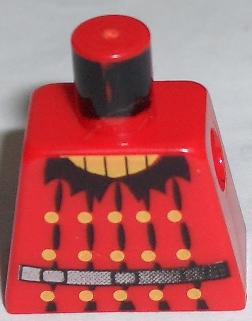 Lego Torso Castle Fright Knights Bat Lord Tunic Pattern / Red