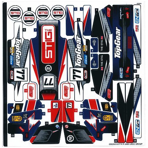 Lego Sticker Sheet for Set 42109-1