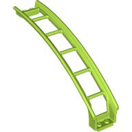 Lego Vehicle Track, Roller Coaster Ramp Large Upper Part, 6 Bricks Elevation / Lime
