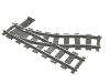 Lego Vehicle Track, Train, 9V Switch Point Left / Dark Bluish Gray