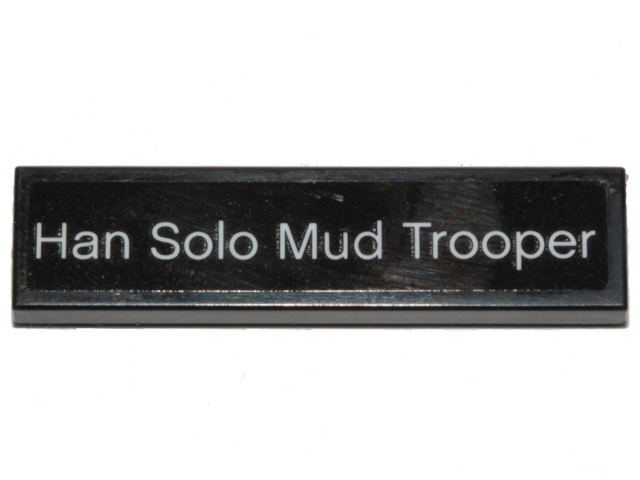 Lego Tile 1 x 4 with 'Han Solo Mud Trooper' Pattern (Sticker) - Set 40300