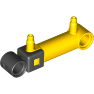 Lego Pneumatic Cylinder 1 x 5 with 2 Stepped Inlets [V2] / Yellow