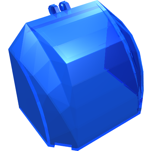 Lego Windscreen 4 x 6 x 4 Canopy with Hinge / Trans-Dark Blue