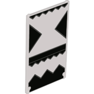 Lego Glass for Window 1 x 4 x 6 with Black Triangles Print / Trans-Brown