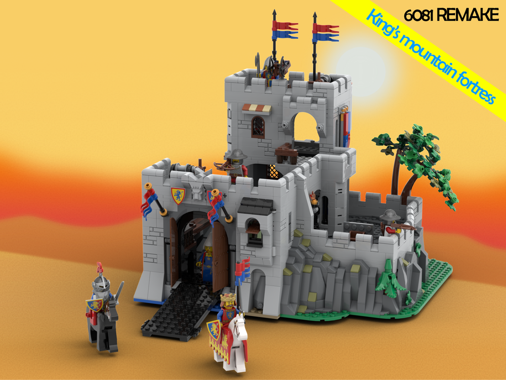 Lego King's Mountain Fortress 6081 - Complete Remake