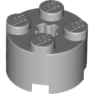 Lego Brick Round 2 x 2 with Axle Hole / Light Bluish Gray
