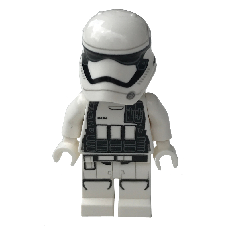 Lego Stormtrooper, First Order / Heavy Assault Stormtrooper, Neck Bracket, Pouches on Left Shoulder Strap