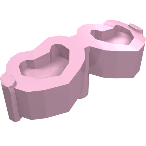 Lego Headwear Accessory Glasses, Heart Shaped with Pin / Bright Pink