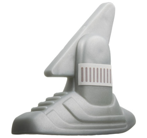 Lego Sports Promo Soccer Ball Kicking Shoe Left (McDonald's Sports Sets) with Grille on White Background Pattern (Sticker) - Set 7924