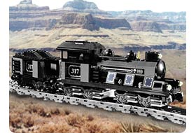 Lego Large Train Engine with Tender Gray