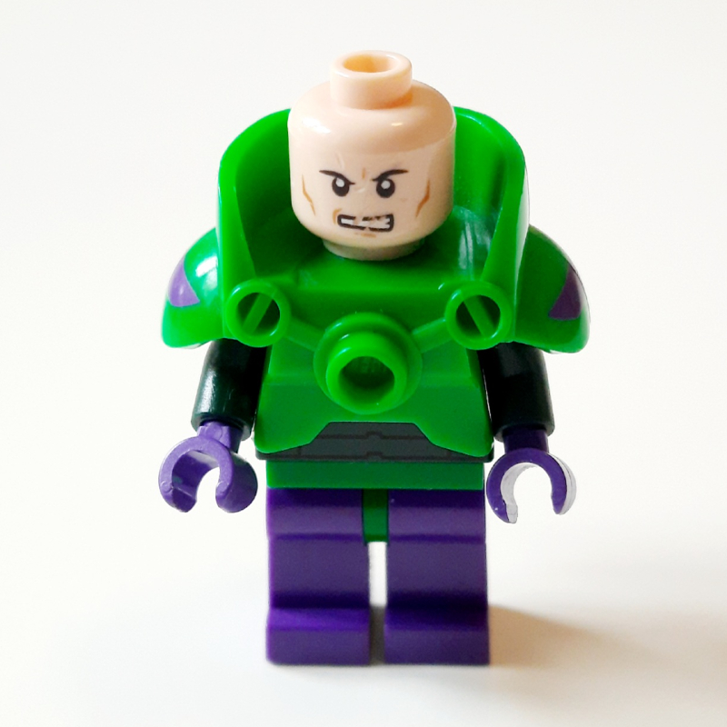 Lego Lex Luthor with Dark Purple Legs and Bright Green Shoulder Armor