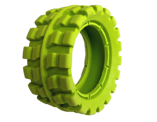 Lego Tire 100 x 48 Balloon Offset Tread / Lime