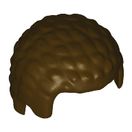 Lego Hair Coiled Texture [Plain] / Dark Brown